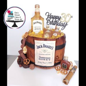 Jack Daniel's Barrel On Ice Cake